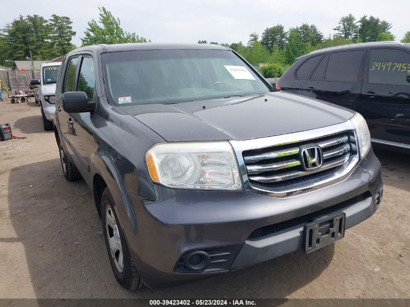 2014 Honda Pilot Lx VIN: 5FNYF4H29EB054730 Lot: 39423402