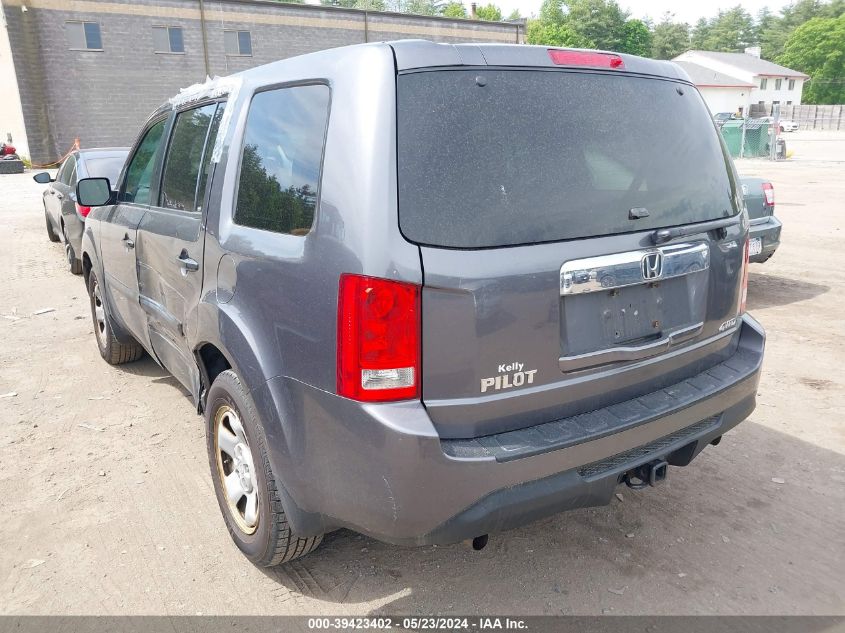 2014 Honda Pilot Lx VIN: 5FNYF4H29EB054730 Lot: 39423402