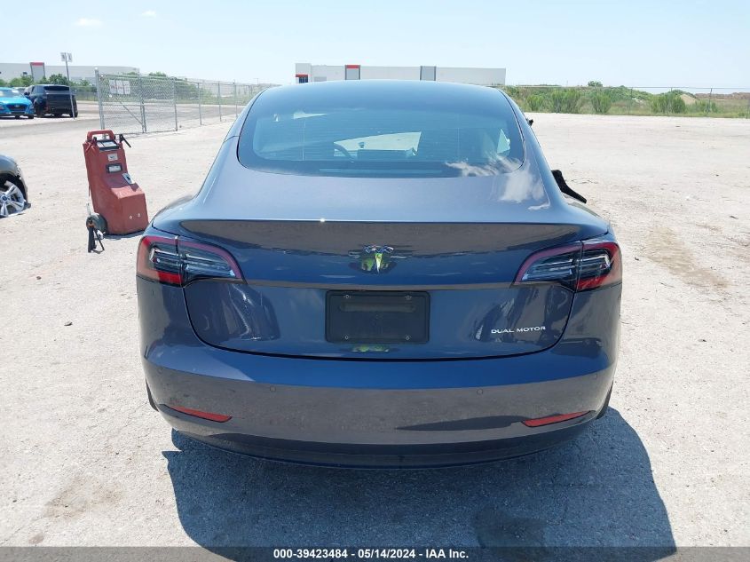 2022 Tesla Model 3 Long Range Dual Motor All-Wheel Drive VIN: 5YJ3E1EB8NF174065 Lot: 39423484