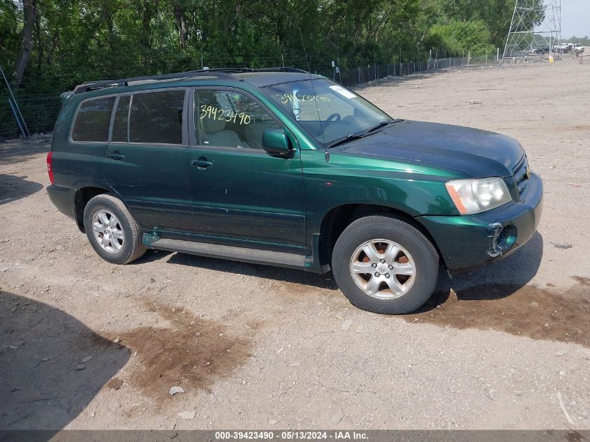 2002 Toyota Highlander V6 (A4) VIN: JTEHF21A720042149 Lot: 39423490