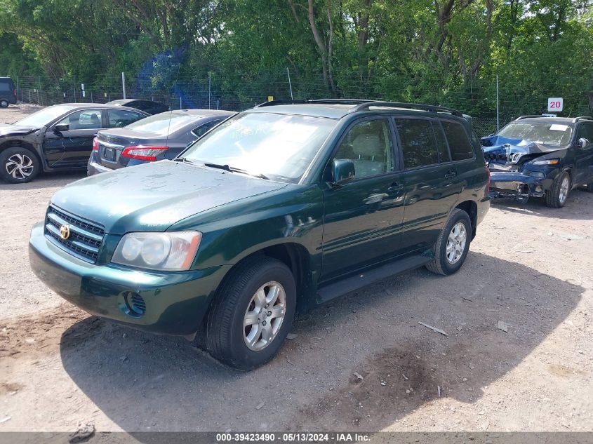 2002 Toyota Highlander V6 (A4) VIN: JTEHF21A720042149 Lot: 39423490