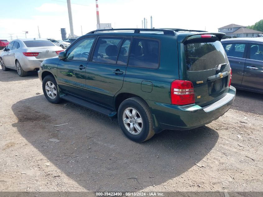 2002 Toyota Highlander V6 (A4) VIN: JTEHF21A720042149 Lot: 39423490