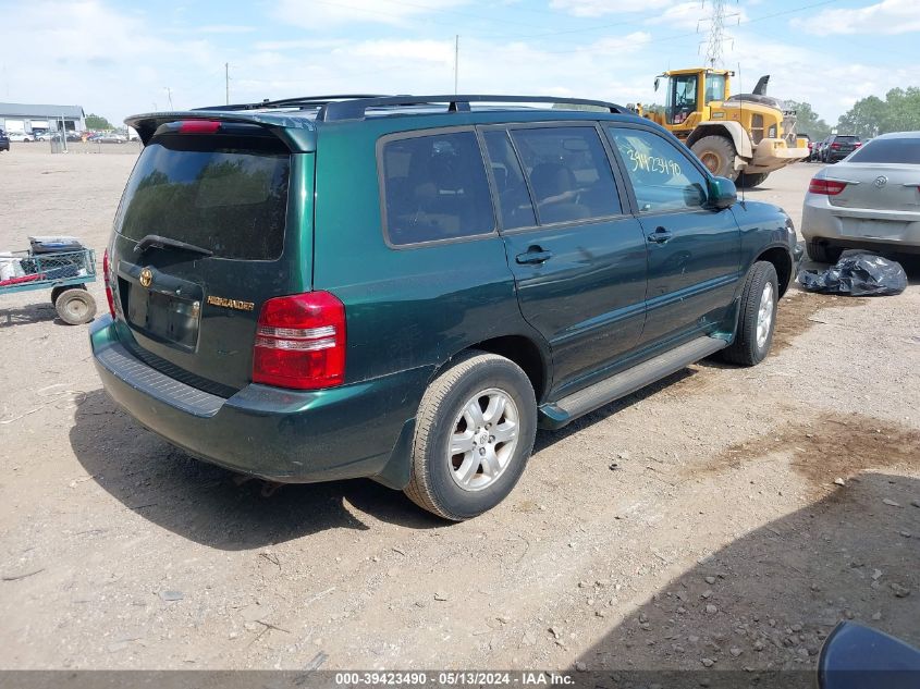 2002 Toyota Highlander V6 (A4) VIN: JTEHF21A720042149 Lot: 39423490