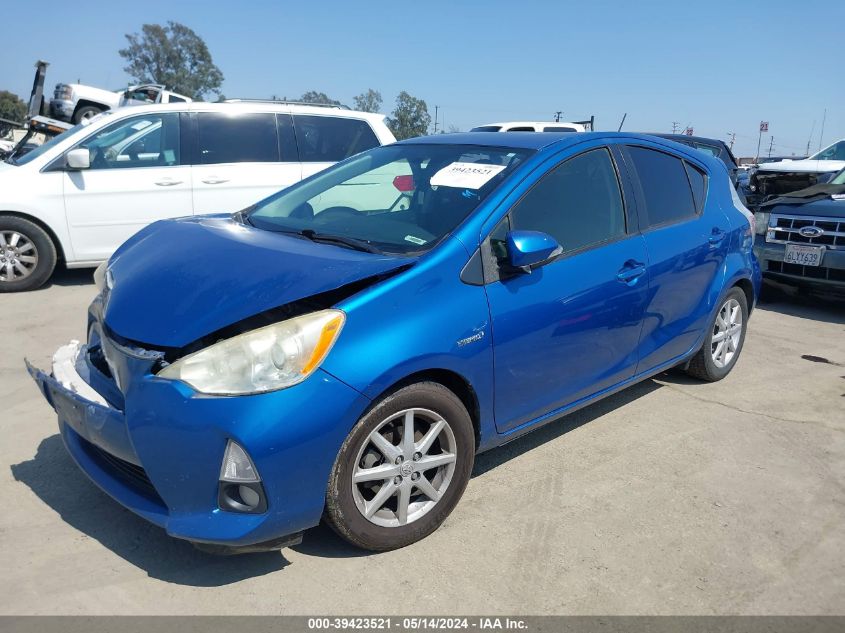 2012 Toyota Prius C Four VIN: JTDKDTB30C1024528 Lot: 39423521