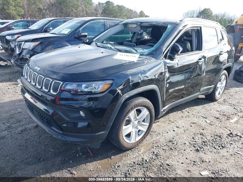 Vin: 3c4njcbb1nt106700, lot: 39908824, jeep compass latitude fwd 20222