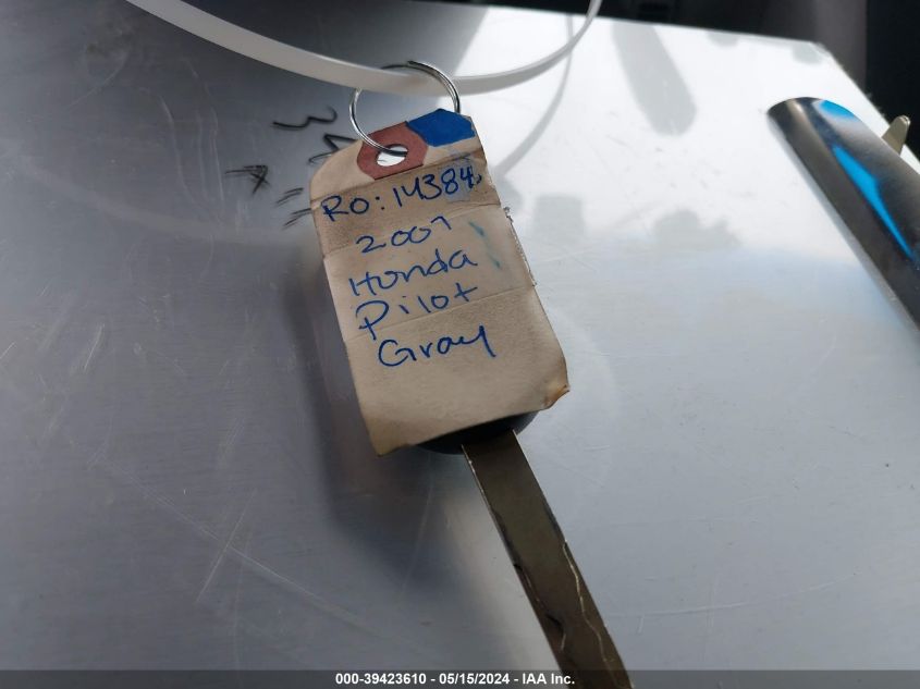 2007 Honda Pilot Ex-L VIN: 5FNYF28517B026728 Lot: 39423610