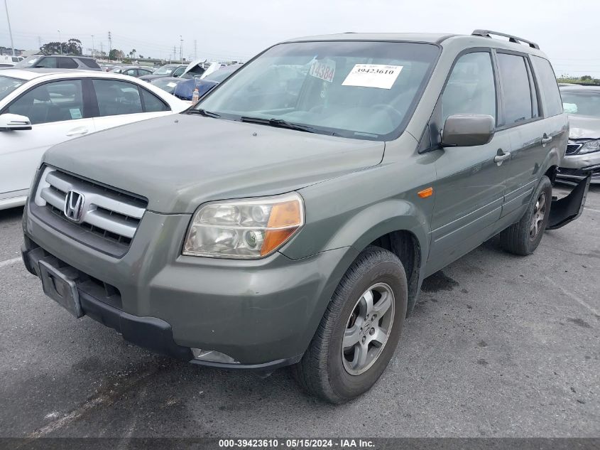 2007 Honda Pilot Ex-L VIN: 5FNYF28517B026728 Lot: 39423610