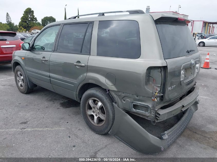 2007 Honda Pilot Ex-L VIN: 5FNYF28517B026728 Lot: 39423610