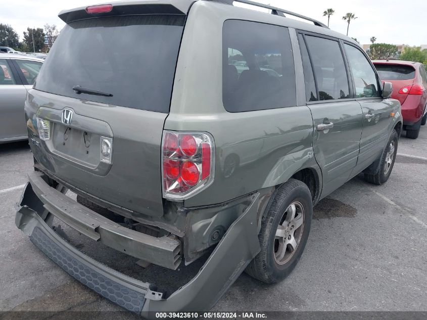 2007 Honda Pilot Ex-L VIN: 5FNYF28517B026728 Lot: 39423610