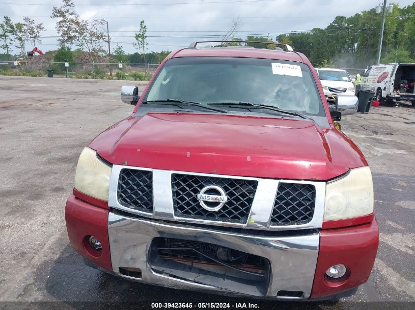 2005 Nissan Armada Se VIN: 5N1AA08A25N719321 Lot: 39423645