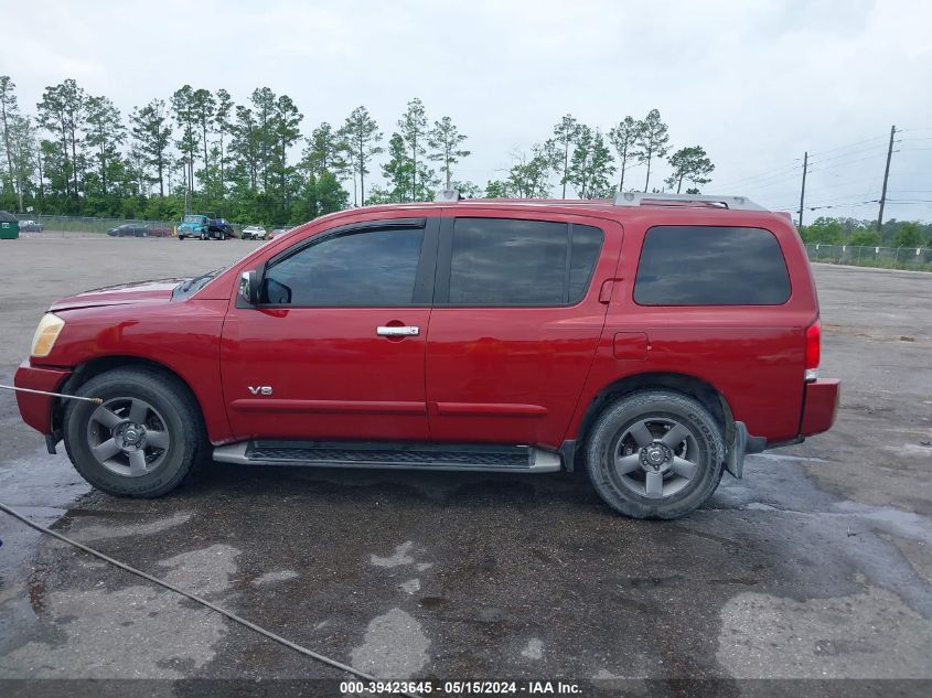 2005 Nissan Armada Se VIN: 5N1AA08A25N719321 Lot: 39423645