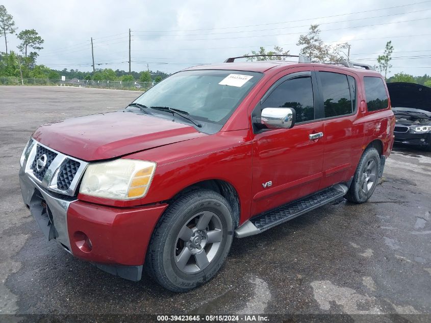 2005 Nissan Armada Se VIN: 5N1AA08A25N719321 Lot: 39423645