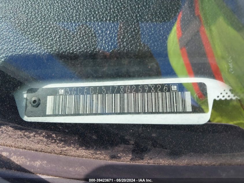 2008 Chevrolet Silverado 1500 Lt1 VIN: 3GCEC13J78G259826 Lot: 39423671