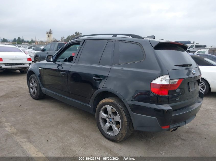 2007 BMW X3 3.0Si VIN: WBXPC93407WF16543 Lot: 39423775