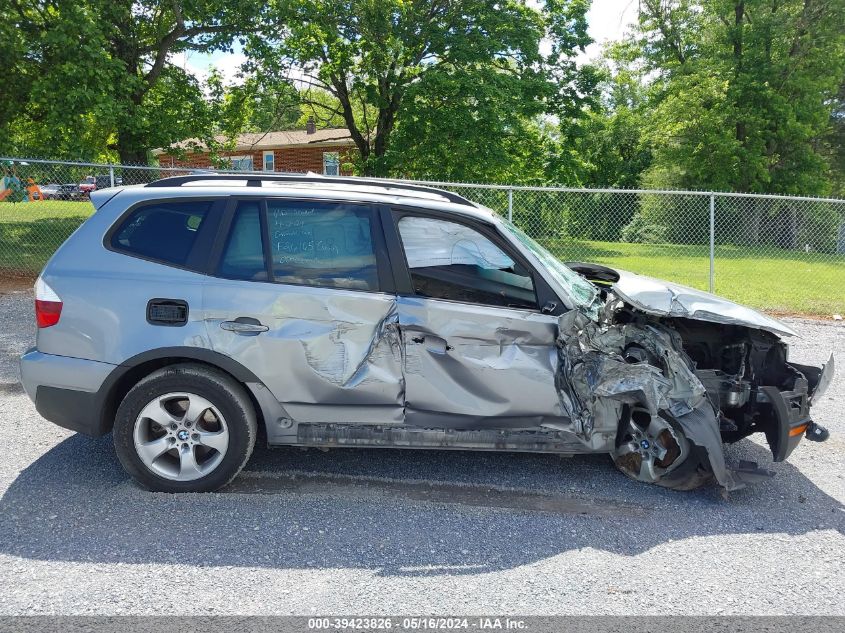 2007 BMW X3 3.0Si VIN: WBXPC93407WF26165 Lot: 39423826