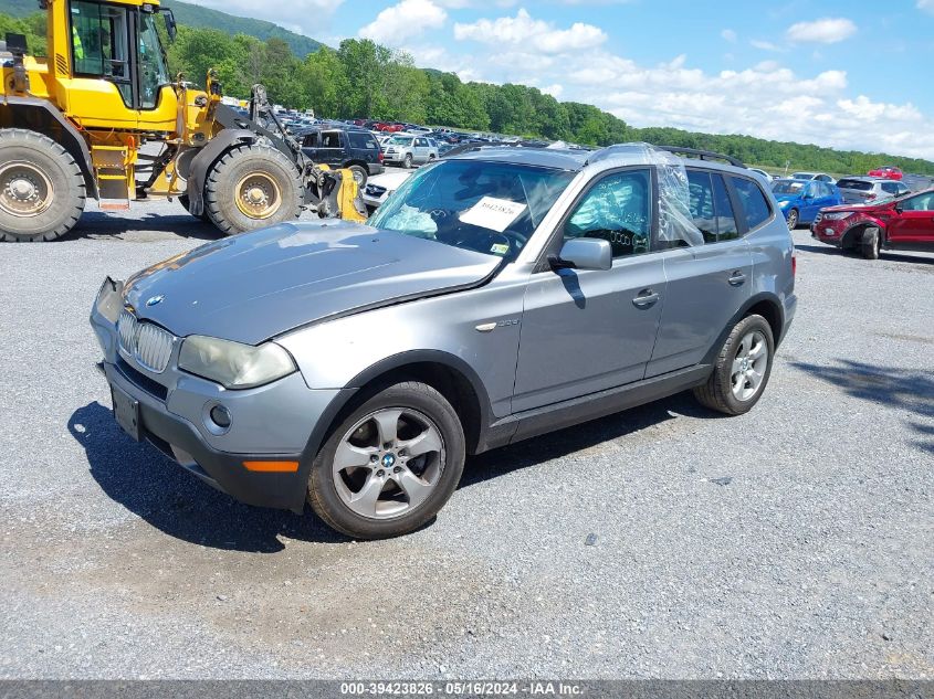 2007 BMW X3 3.0Si VIN: WBXPC93407WF26165 Lot: 39423826