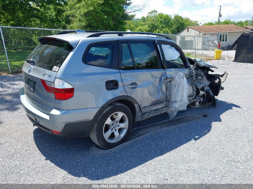 2007 BMW X3 3.0Si VIN: WBXPC93407WF26165 Lot: 39423826