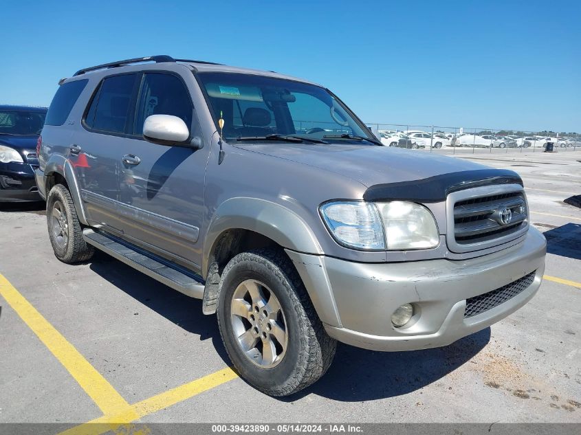 2002 Toyota Sequoia Sr5 V8 VIN: 5TDZT34AX2S105809 Lot: 39423890