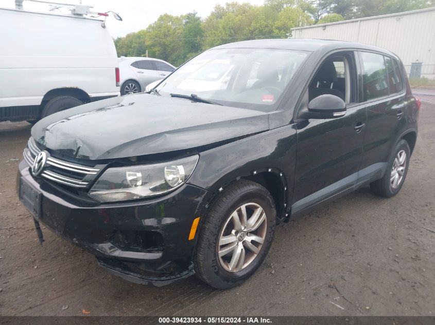 2014 Volkswagen Tiguan S VIN: WVGBV3AX4EW625315 Lot: 39423934