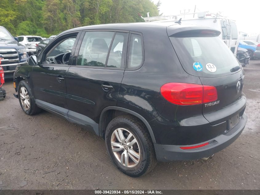 2014 Volkswagen Tiguan S VIN: WVGBV3AX4EW625315 Lot: 39423934