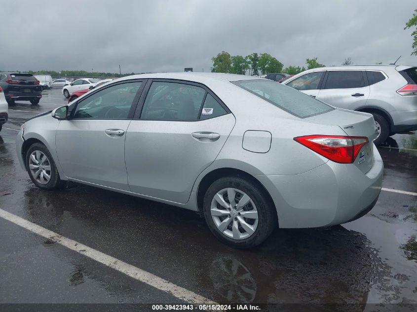 2015 Toyota Corolla Le VIN: 2T1BURHE9FC424289 Lot: 39423943