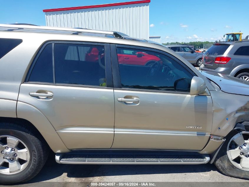 2003 Toyota 4Runner Limited V8 VIN: JTEZT17R230004835 Lot: 39424057
