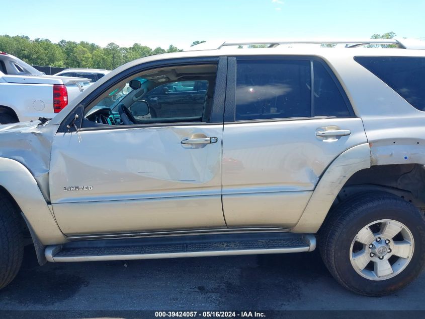 2003 Toyota 4Runner Limited V8 VIN: JTEZT17R230004835 Lot: 39424057