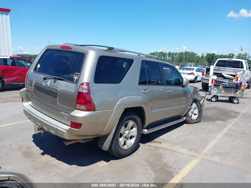 2003 Toyota 4Runner Limited V8 VIN: JTEZT17R230004835 Lot: 39424057