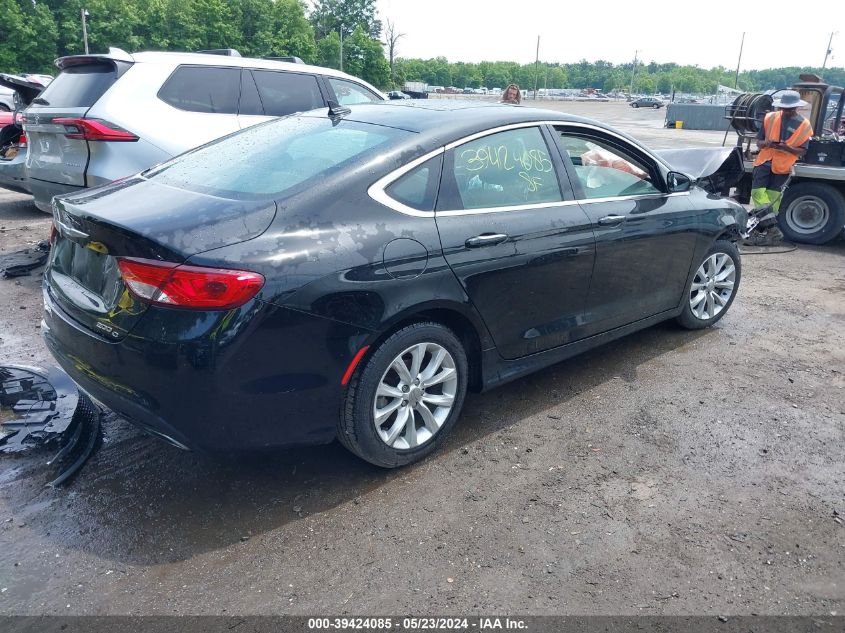 2015 Chrysler 200 C VIN: 1C3CCCCG4FN707052 Lot: 39424085