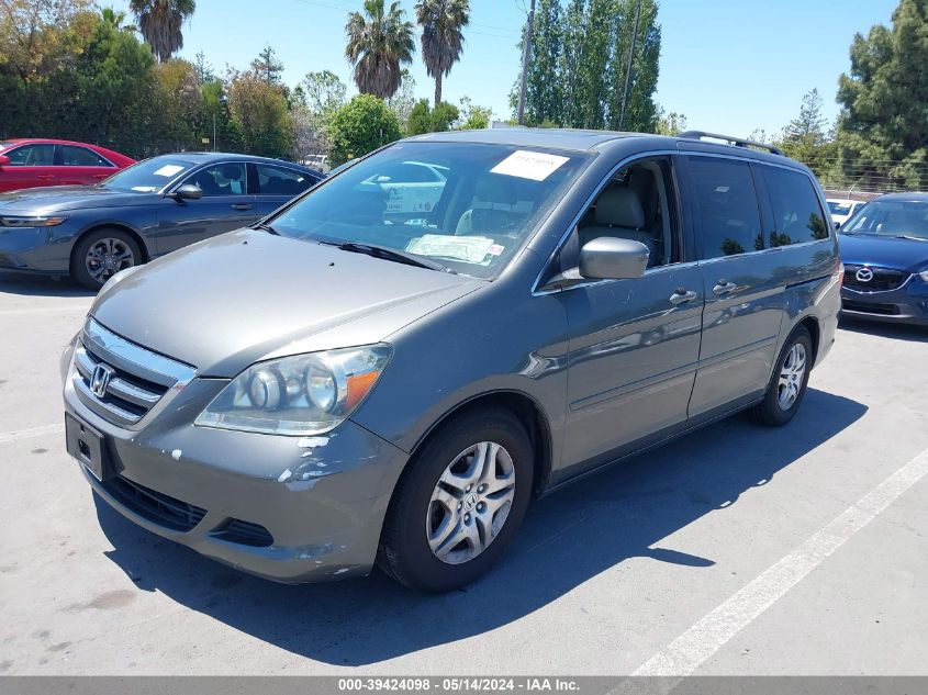 2007 Honda Odyssey Ex-L VIN: 5FNRL38777B095489 Lot: 39424098