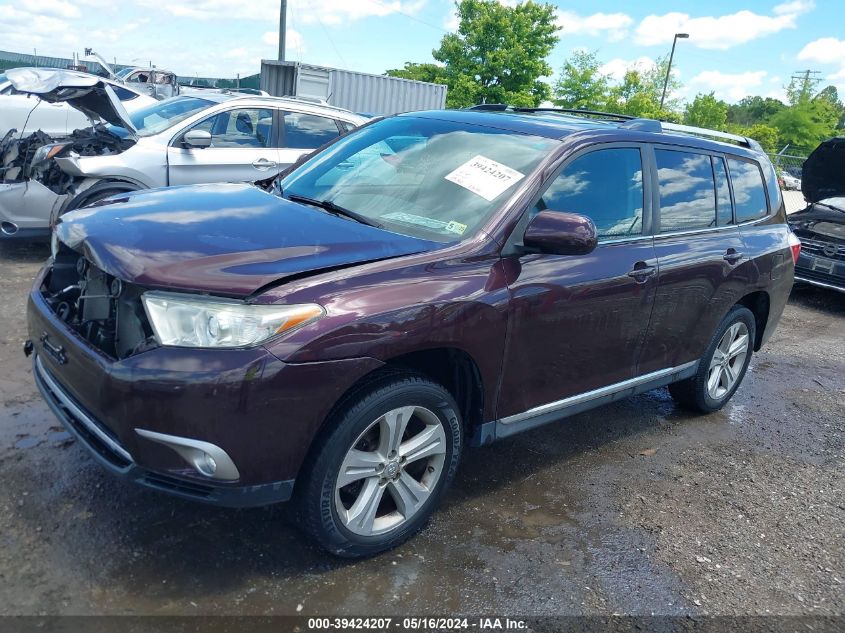 2012 Toyota Highlander Se V6 VIN: 5TDBK3EHXCS165266 Lot: 39424207