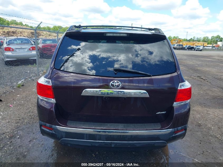 2012 Toyota Highlander Se V6 VIN: 5TDBK3EHXCS165266 Lot: 39424207