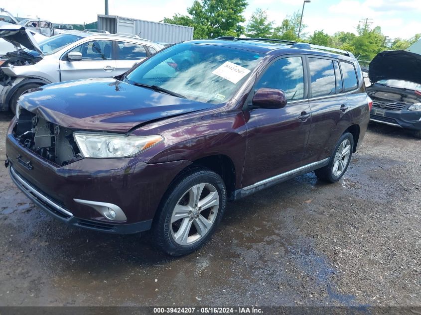 2012 Toyota Highlander Se V6 VIN: 5TDBK3EHXCS165266 Lot: 39424207