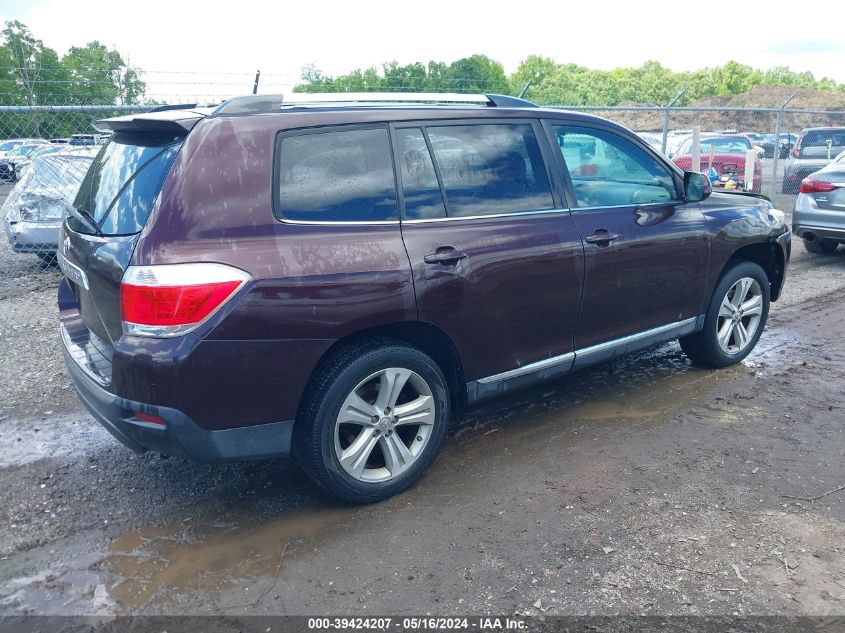 2012 Toyota Highlander Se V6 VIN: 5TDBK3EHXCS165266 Lot: 39424207