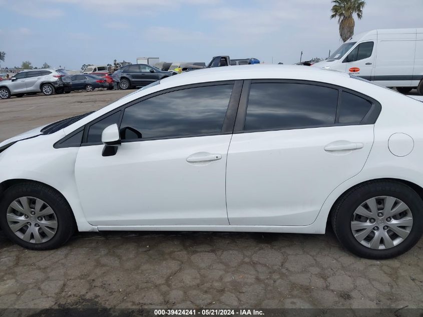 2012 Honda Civic Lx VIN: 19XFB2E58CE068272 Lot: 39424241