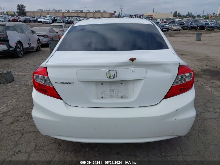 2012 Honda Civic Lx VIN: 19XFB2E58CE068272 Lot: 39424241