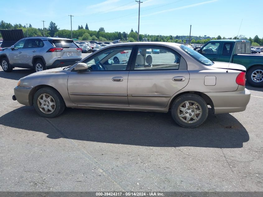 2003 Kia Spectra Ls VIN: KNAFB121035272066 Lot: 39424317