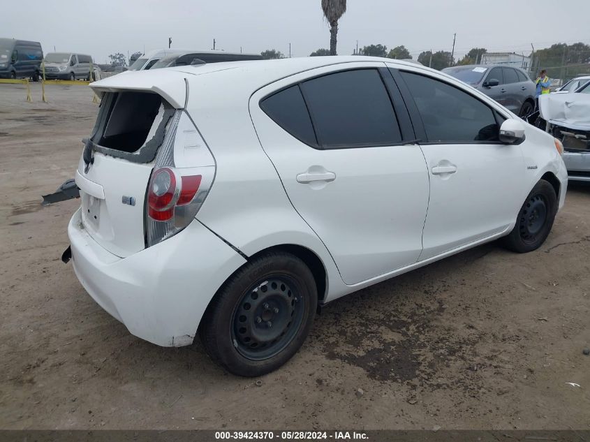 2012 Toyota Prius C One VIN: JTDKDTB38C1515963 Lot: 39424370