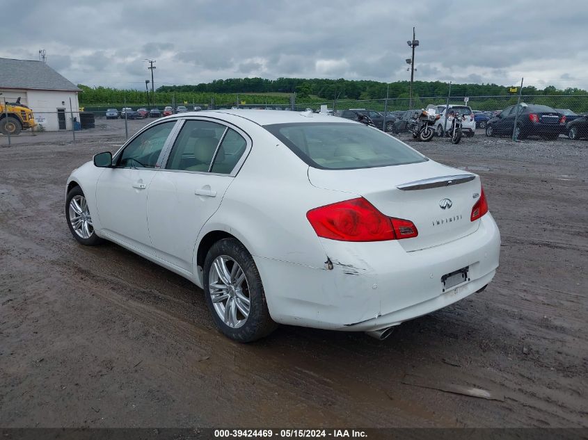 2010 Infiniti G37X VIN: JN1CV6AR8AM452483 Lot: 39424469