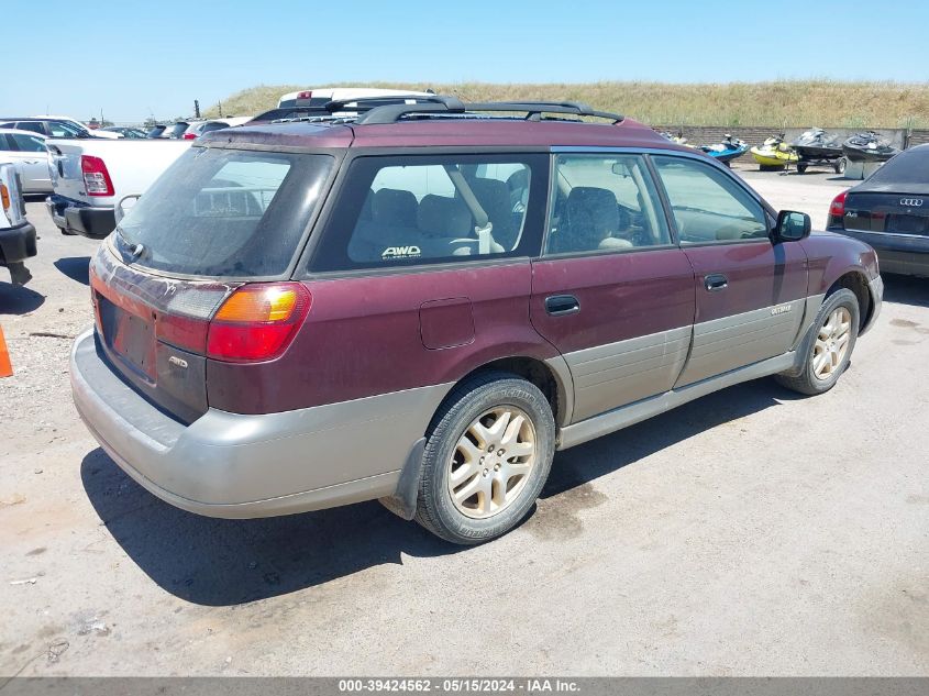 2000 Subaru Outback VIN: 4S3BH6654Y7654171 Lot: 39424562