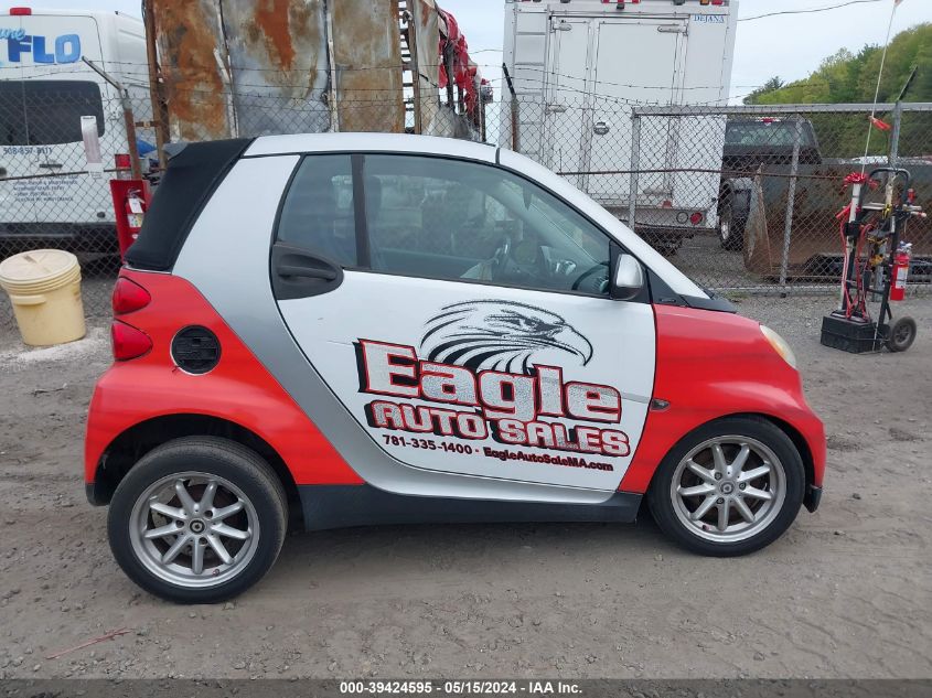 2008 Smart Fortwo Passion VIN: WMEEK31X78K179958 Lot: 39424595