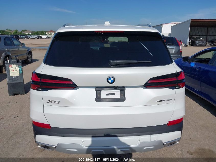 2024 BMW X5 xDrive40I VIN: 5UX23EU05R9V26381 Lot: 39424657