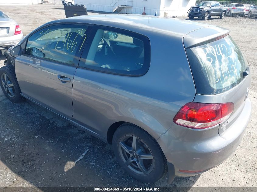 2012 Volkswagen Golf 2.5L 2-Door VIN: WVWBB7AJ5CW352205 Lot: 39424669