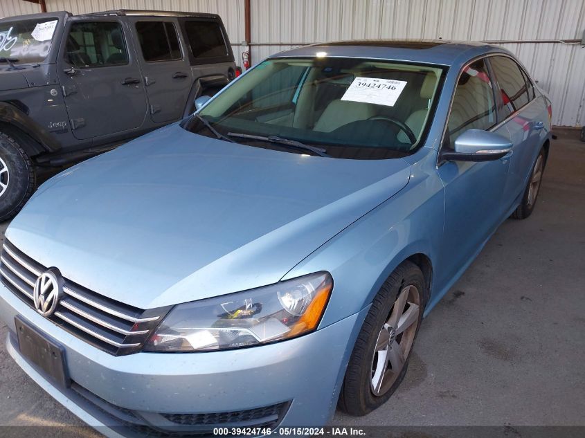 2013 Volkswagen Passat 2.5L Se VIN: 1VWBP7A37DC031687 Lot: 39424746