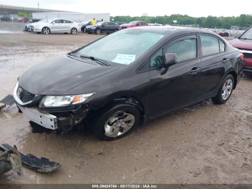 2013 Honda Civic Lx VIN: 19XFB2F57DE050619 Lot: 39424760