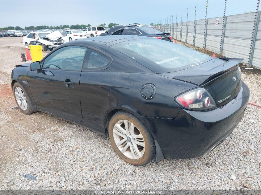 2008 Hyundai Tiburon Gs VIN: KMHHM66D88U264622 Lot: 39424795