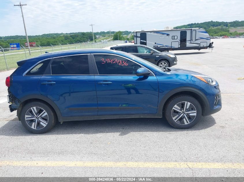 2022 Kia Niro Lxs VIN: KNDCB3LC2N5509547 Lot: 39424836