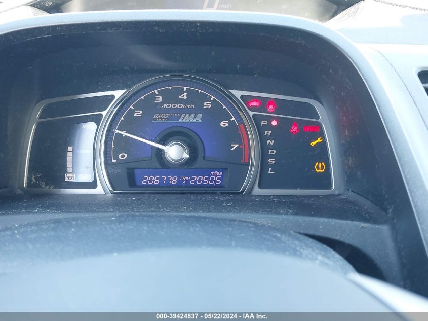 2009 Honda Civic Hybrid VIN: JHMFA36279S012244 Lot: 39424837