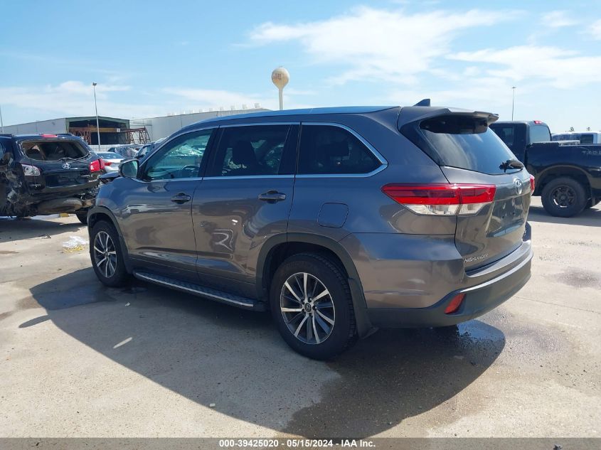 2017 Toyota Highlander Xle VIN: 5TDKZRFH0HS523365 Lot: 39425020