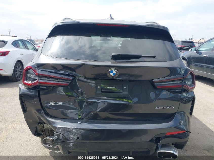 2023 BMW X3 Sdrive30I VIN: 5UX43DP09P9R00731 Lot: 39425091
